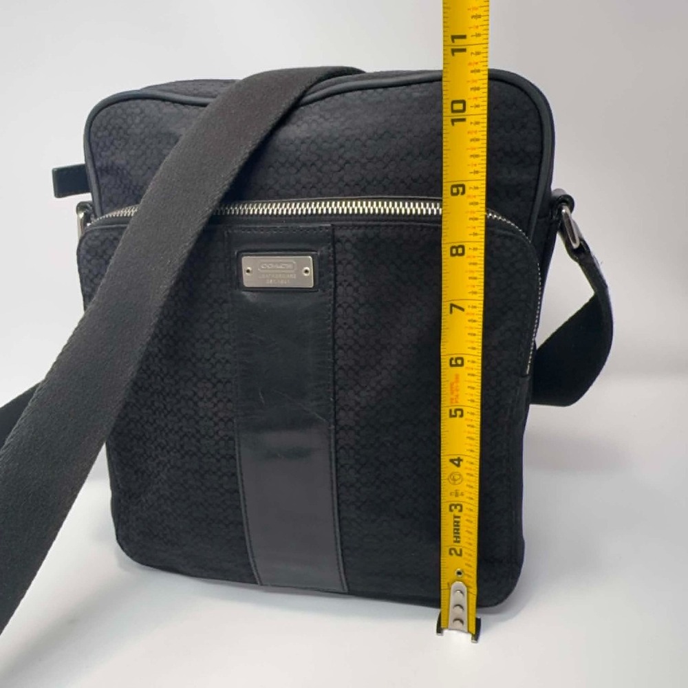 Coach E35-5058 Black Signature Jacquard Flight Bag Crossbody Messenger Y2K - Picture 4 of 15